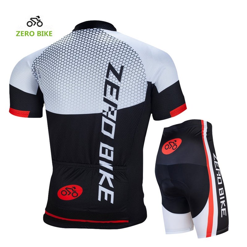 ZEROBIKEÂ® Men Breathable Quick Dry Comfortable Short Sleeve Jersey + Padded Shorts Cycling Clothing Set Cycling Wear Clothes - Image 2